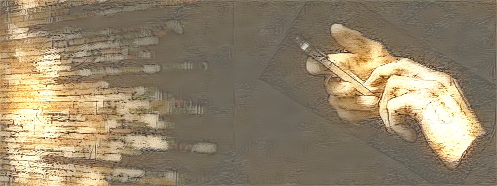 「人体図」のスタイルを適用した画風変換結果